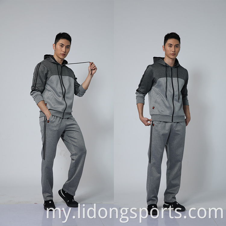 လက်ကားအမျိုးသမီးဖက်ရှင်ယောက်ျား Hoody Jogging နှင့်ခရီးဆောင်ဂျာကင်အင်္ကျီအရောင်းဆိုင်တွင်နောက်ဆုံးဒီဇိုင်း Mens Tracks သည်စုံတွဲများအတွက် Mens Trackuit